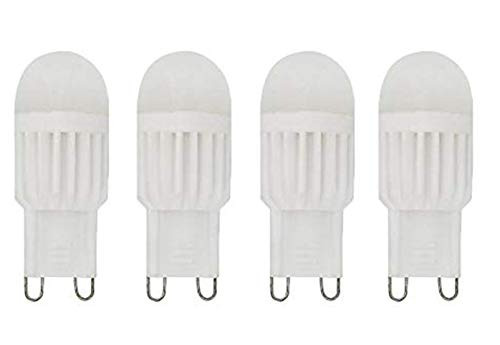 G9 LED Light Bulb Dimmable Daylight White 6000K-3W-30W Halogen Equivalent--G9 Base Bi-Pin 300LM for Chandelier-Home Lighting-Pack of 4-