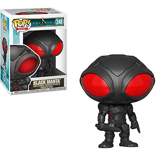 Funko Black Manta: Aquaman x POP! Heroes Vinyl Figure & 1 PET Plastic Graphical Protector Bundle [#248 / 31183 - B]