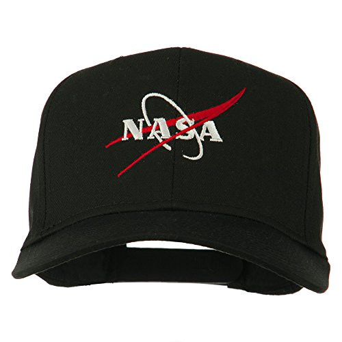 e4Hats.com NASA Logo Embroidered Cotton Twill Cap - Black OSFM