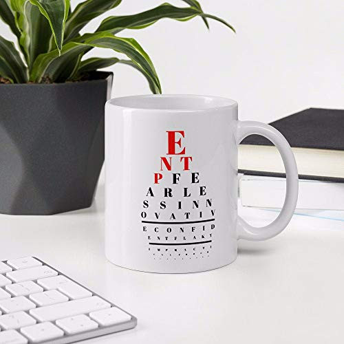LANIAL ENTP Eye Chart Mug- ENTP Myers-Briggs Personality Mug- Doctor Coffee Mug- Gift For Doctor Graduate 11 Oz