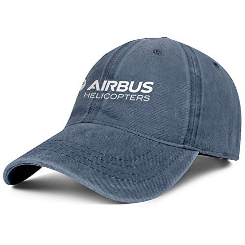 Mens Womens Vintage Washed Cowboy Hat Airbus-Helicopters-Logos- Fashion Adjustable Dad Trucker Sun Hats Sports Baseball Cap