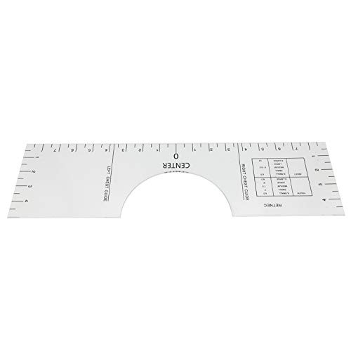Fauean T-Shirt Ruler Guide Tool Acrylic T Shirt Alignment Tool with Clothing Size Chart for T-Shirt Alignment HTV Tool and Vinyl T Shirt Placement Graphic Guide