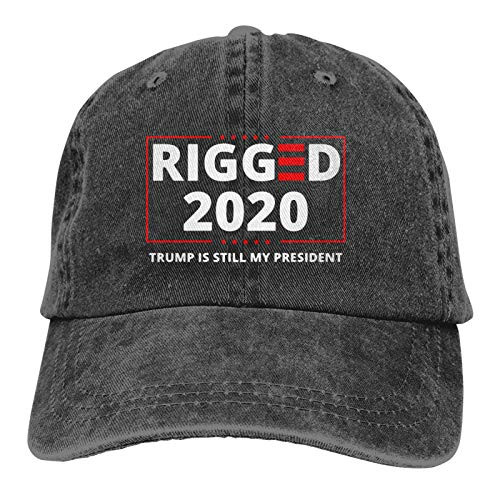 Rigged 2020 Fraud Trump is Still My President Unisex Classic Vintage Washed Denim Hat Adjustable Dad Baseball Cap