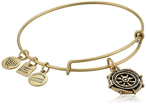 Alex and Ani Take the Wheel Rafaelian Gold Bangle Bracelet