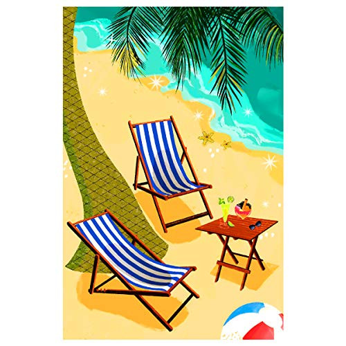 Texupday Holiday Beach Chair Double Sided Summer House Flag Relax On Vacation Outdoor Yard Flag 28" x 40"