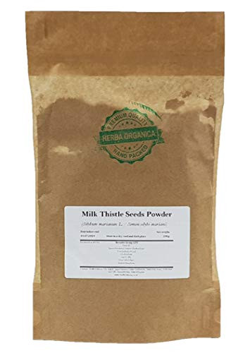 Milk Thistle Seeds Powder - Silybum Marianum L  Herba Organica  Scotch Thistle -200g-