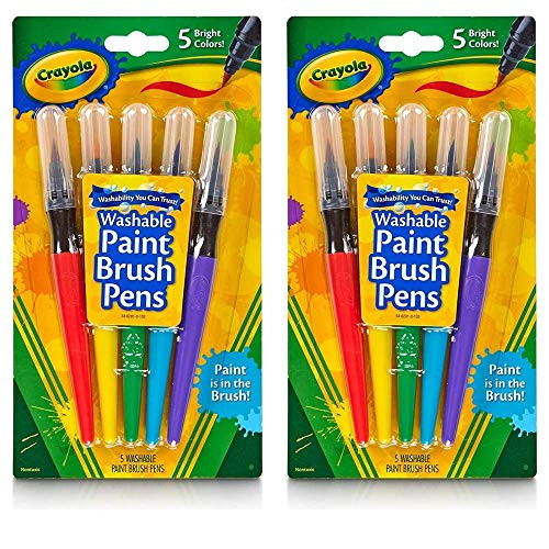 Crayola Washable Paint Brush Pens - 5 Count (2-Pack) Crayola Washable Paint Brush Pens - 5 Count (2-Pack)