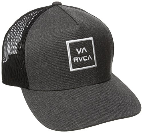 RVCA Men's Va All The Way Mesh Back Trucker Hat- Charcoal Heather- One Size