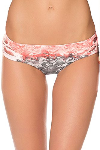 Becca by Rebecca Virtue Women's Tab Side Hipster Bikini Bottom Persimmon XS