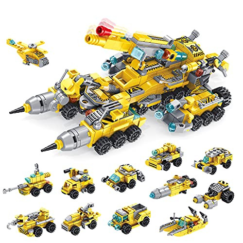 Milestar STEM Building Toys 566 Pieces Blocks 25-in-1 Builds Construction Vehicles Kit Gift Idea for Boys Girls Age 6 7 8 9 10Plus Year Old Creative Educational Engineering Building Kit
