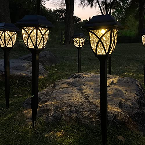 6 Pack Solar Pathway Lights Outdoor- LED Solar Garden Lights- Waterproof Solar Landscape Lights for Lawn- Patio- Yard- Garden- Walkway Warm White -6 Pack- 6 Pack Solar Pathway Lights Outdoor- LED Solar Garden Lights- Waterproof Solar Landscape Lights for Lawn- Patio- Yard- Garden- Walkway Warm White -6 Pack-