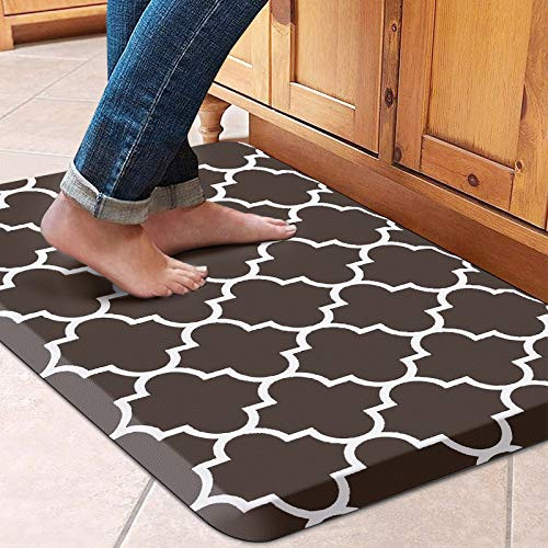 WiseLife Kitchen Mat Cushioned Anti-Fatigue Kitchen Rug-17.3inchx 28inch-Non Slip Waterproof Kitchen Mats and Rugs Heavy Duty PVC Ergonomic Comfort Mat for Kitchen- Floor Home- Office- Sink- Laundry
