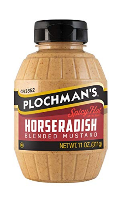 Plochman's Spicy Mustard- horseradish-spicy horseradish- 11 Ounce -Pack of 6-- 66 Ounce