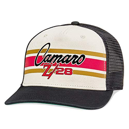 AMERICAN NEEDLE Sinclair Camaro Z28 Baseball Hat Adjustable Snapback Dad Hat -21001A-CAMARO-BLIV- Black/Ivory