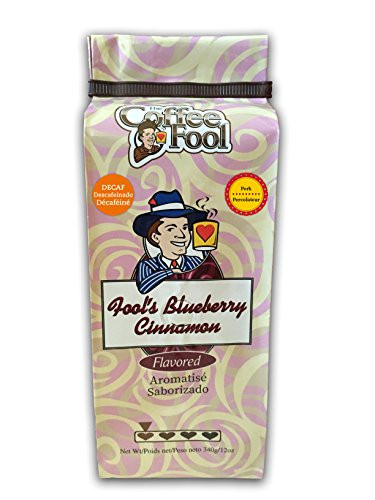 The Coffee Fool Perk Grind, Fool's Decaf Blueberry Cinnamon, 12 Ounce