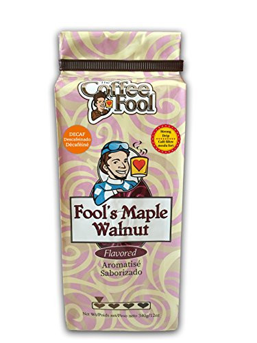 The Coffee Fool Strong Drip Grind, Fool's Decaf Maple Walnut, 12 Ounce