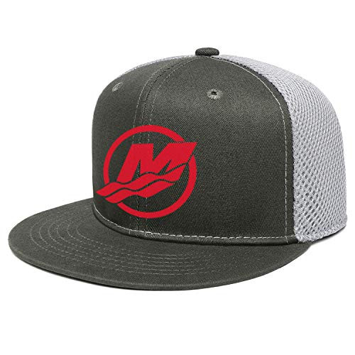 Danqc Unisex Solid Flat Bill Cap Mercury-Marine- Fashion Adjustable Baseball Snapback Hats