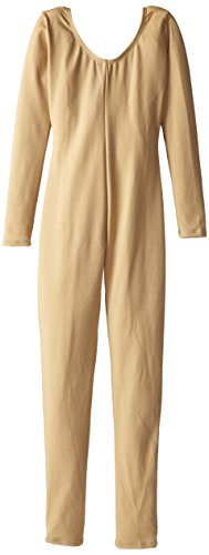 Capezio Big Girls' Team Basic Long Sleeve Unitard- Nude- Medium