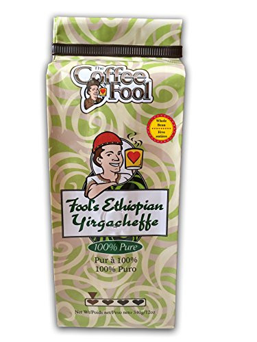 The Coffee Fool Fool's Ethiopian Yirgacheffe Whole Bean Coffee, 12 Ounce