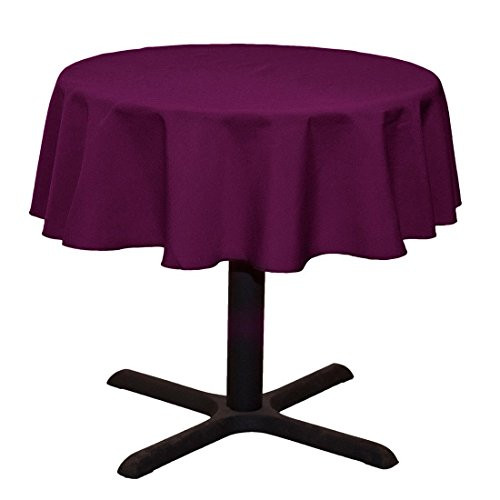 BROWARD LINENS Small Tablecloth Polyester Round 36 Inch Purple BROWARD LINENS Small Tablecloth Polyester Round 36 Inch Purple