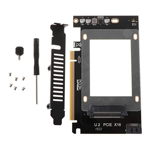 watersouprty PCI-E Riser 3.0 4X X16 to U.2 SFF-8639 Adapter NVMe PCIe SSD PCI-e to U2 Card M.2 NGFF 2.5' SSD to PCI-EX16 Intel