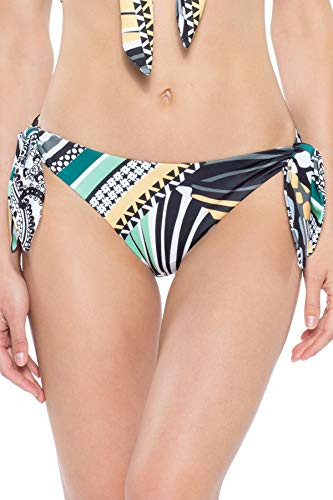 Becca by Rebecca Virtue Women's Tie Side Hipster Bikini Bottom Black/Fern S