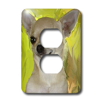 3dRose lsp_4465_6"Chihuahua Portrait" 2 Plug Outlet Cover