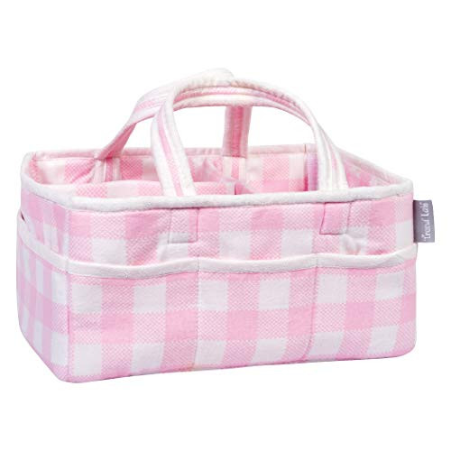 Trend Lab Storage Caddy- Pink  and  White Buffalo Check