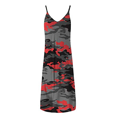 Aniwood Maxi Dress for Women- Womens Casual Sleeveless Deep V Bohemi Long Dress Beach Sundress Party Cami Tank Dress White