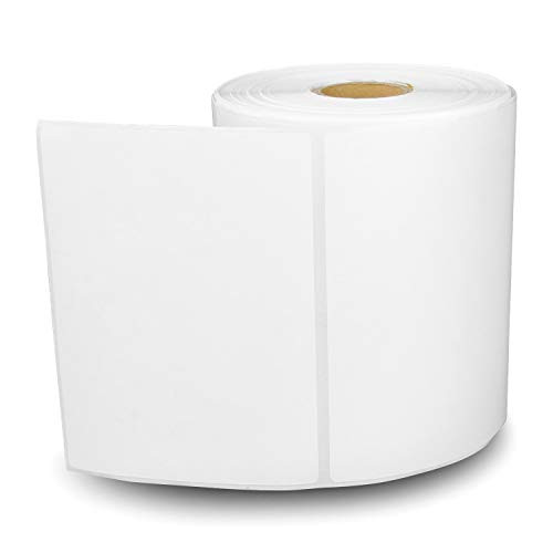 OfficeSmart Labels ZR1400300-4 x 3 Inch Removable Direct Thermal Labels- Compatible with Zebra Printers -1 Roll- White- 500 Labels Per Roll- 1 inch Core-
