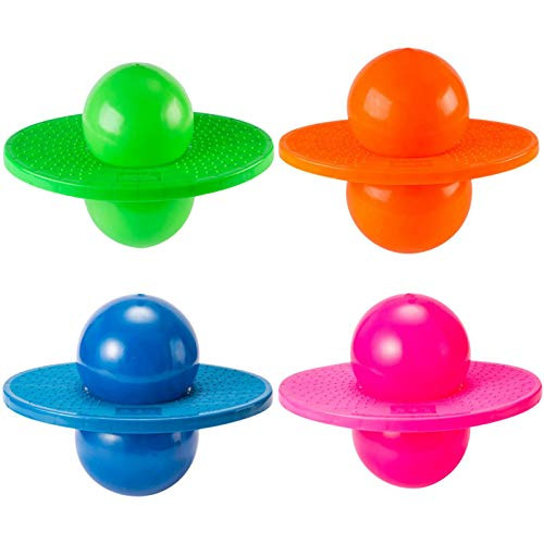 Pogo Ball Hopper- Sport High Balance Bounce Jump Board Ball Fitness Ball with Inflating Pump Exercise Bounce Space Ball Explosion-Proof Thicken Fitness Ball for Kids Adults