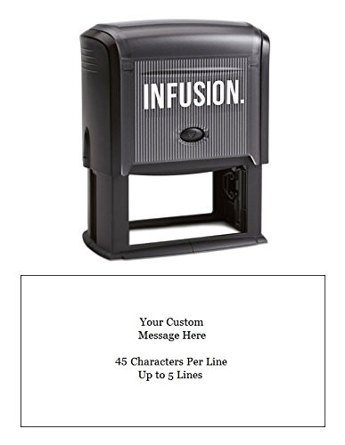 Infusion Custom Self-Inking Rubber Stamp - Large- Rectangular Return Address Stamp - -1-1/2inch x 3inch -