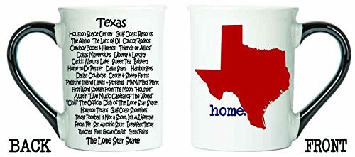 Cottage Creek - Texas State Coffee Mug - Texas Home State Coffee Cup, Large 18 Oz. Texas Map Mug, Unique Coffee Mugs