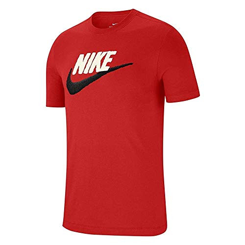 Nike Sportswear Men's Swoosh Logo T Shirt -Red/White/Black- X-Large-