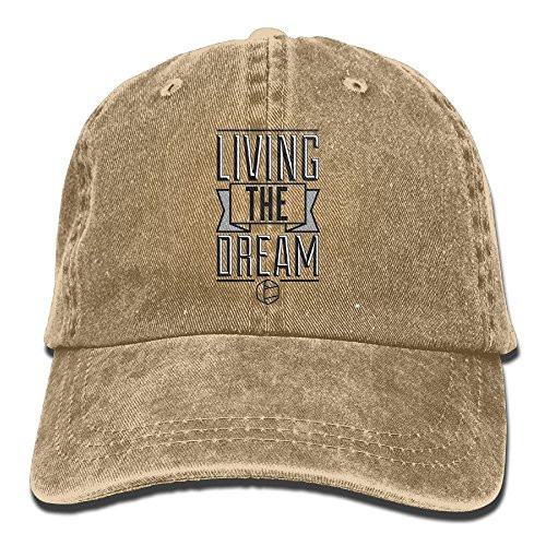Adults Living The Dream Adjustable Casual Cool Baseball Cap Retro Cowboy Hat Cotton Dyed Caps Unisex