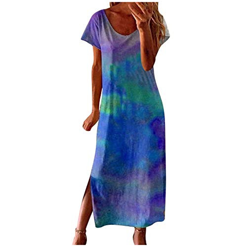 NJGRAE Sexy Dresses for Women 2021 Wedding Dresses Wedding Dress Women's Round Neck Short Sleeve Print Daily Casual Vintage Bohemian Maxi Dress Blue XL NJGRAE Sexy Dresses for Women 2021 Wedding Dresses Wedding Dress Women's Round Neck Short Sleeve Print Daily Casual Vintage Bohemian Maxi Dress Blue XL