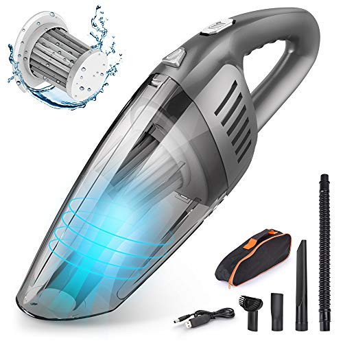 Portable Car Vacuum Cleaner- 7000PA Strong Suction Cordless Handheld Vacuum with USB Rechargeable-120W High Power Handheld Car Vacuum for Home and Car Cleaning - Wet/Dry Use