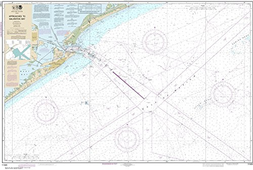 MapHouse NOAA Chart 11323 Approaches to Galveston Bay- 35.08inch X 52.21inch Paper Chart