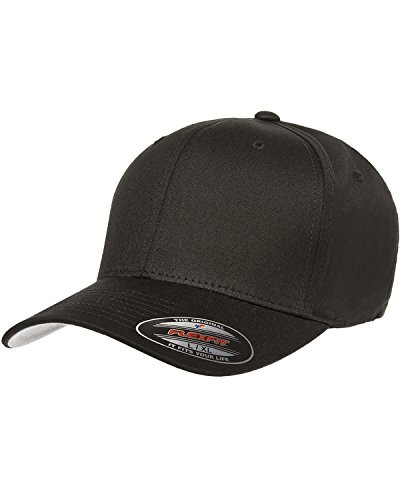 Flexfit V Cotton Twill Fitted Tactical Hat -Large/X-Large -7 1/8 to 7 5/8-- Black-