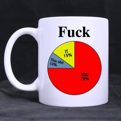 Best Friends Mug - Fuck Rude Pie Chart Mug Funny Novelty Ceramic Tea Coffee Mug with Gift Box -11oz- Best Friends Mug - Fuck Rude Pie Chart Mug Funny Novelty Ceramic Tea Coffee Mug with Gift Box -11oz-