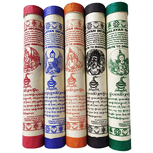 Juccini Tibetan Incense Sticks ~ Hand Rolled Himalayan Incense Made from Organic Himalayan Herbs for Prosperity and Good Luck -Assorted- Juccini Tibetan Incense Sticks ~ Hand Rolled Himalayan Incense Made from Organic Himalayan Herbs for Prosperity and Good Luck -Assorted-