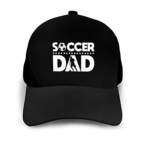 CAIJING Soccer Dad Gift Baseball Caps Adjustable Cap Unisex Hats Black