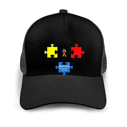 Celebrating Autism Hat Adjustable Baseball Cap Unisex Washable Cotton Trucker Cap Dad Hat Black