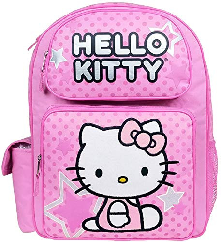Sanrio Hello Kitty Pink 16inch Large Backpack School Bag with Star -JoyAve-