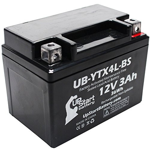 Replacement for 2000 E-Ton AXL- TXL- NXL- RXL 90CC Factory Activated- Maintenance Free- ATV Battery - 12V- 3Ah- UB-YTX4L-BS
