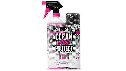 Muc Off Motorcycle Care Duo Kit - Clean and Protect Your Motorbike - Includes 1 Liter Motorcycle Cleaner and 500ml Motorcycle Protectant Spray