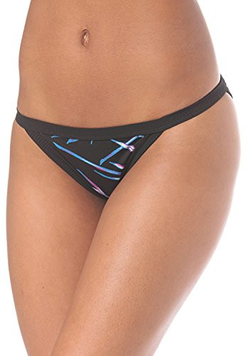 Hurley Women's Quick Dry Compression Printed Bikini Surf Bottom- Black- M