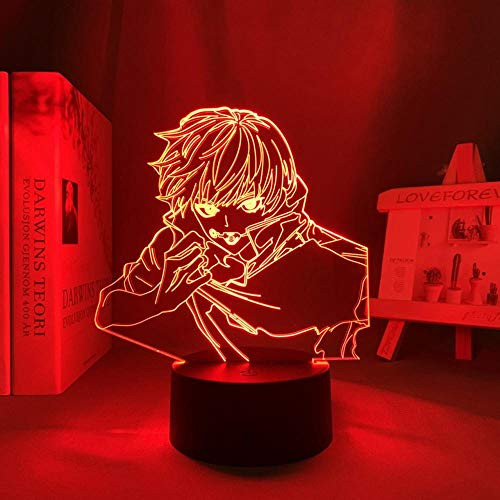 3D Night Lights for Boys Girls Jujutsu Kaisen Anime Lamp Toge Inumaki Light Led Night Light for Gift Cool Jujutsu Kaisen Nightlight Toge Inumaki LampLamp led Night Light for Kids 16 Colors Remote