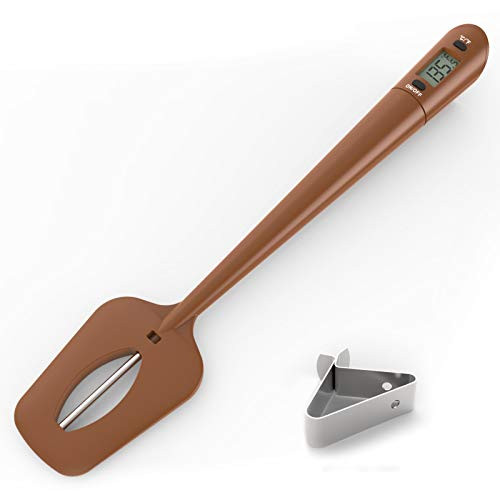 Efeng Candy Thermometer Spatula-Digital Cooking Thermometer with Pot Clip Silicon Spatula with Meat Thermometer- Instant Read Thermometer Spatula for Candy-Chocolate-Grill Meat Cooking Efeng Candy Thermometer Spatula-Digital Cooking Thermometer with Pot Clip Silicon Spatula with Meat Thermometer- Instant Read Thermometer Spatula for Candy-Chocolate-Grill Meat Cooking