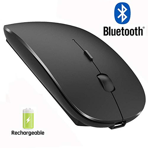 Bluetooth Mouse Rechargeable Wireless Mouse for Notebook,Bluetooth Wireless Mouse for Laptop Bluetooth Mouse for PC Black (Black)